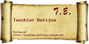 Teschler Bettina névjegykártya