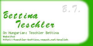 bettina teschler business card